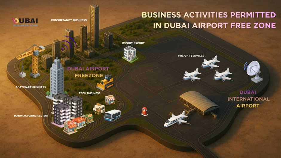 Dubai Airport Freezone business setup: Activities, Licenses, Cost, and process 1 Business Activities permitted in Dubai Airport Free Zone